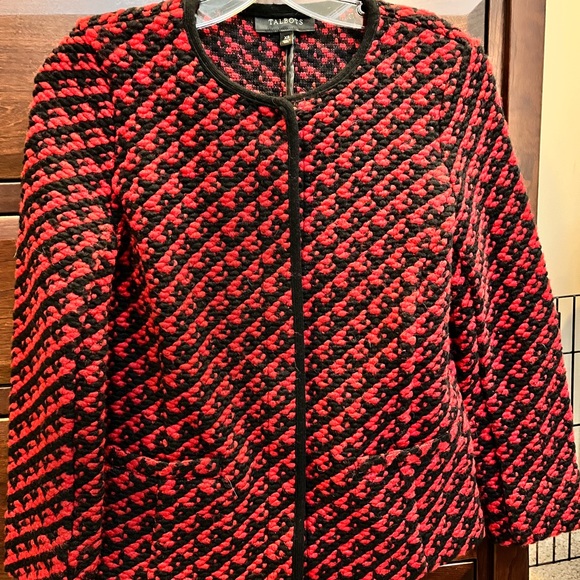 VERY NICE! Talbots Brand Women’s Sweater / Knit Blazer / Coat Size XS - Picture 4 of 4